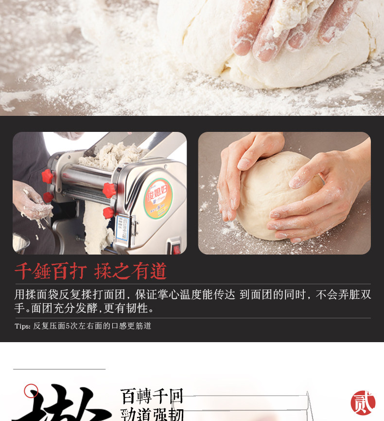 Junxifu Household Pasta Maker Stainless Steel Electric Small Noodle Machine Multifunctional Commercial Dumpling Skin Machine Fully Automatic