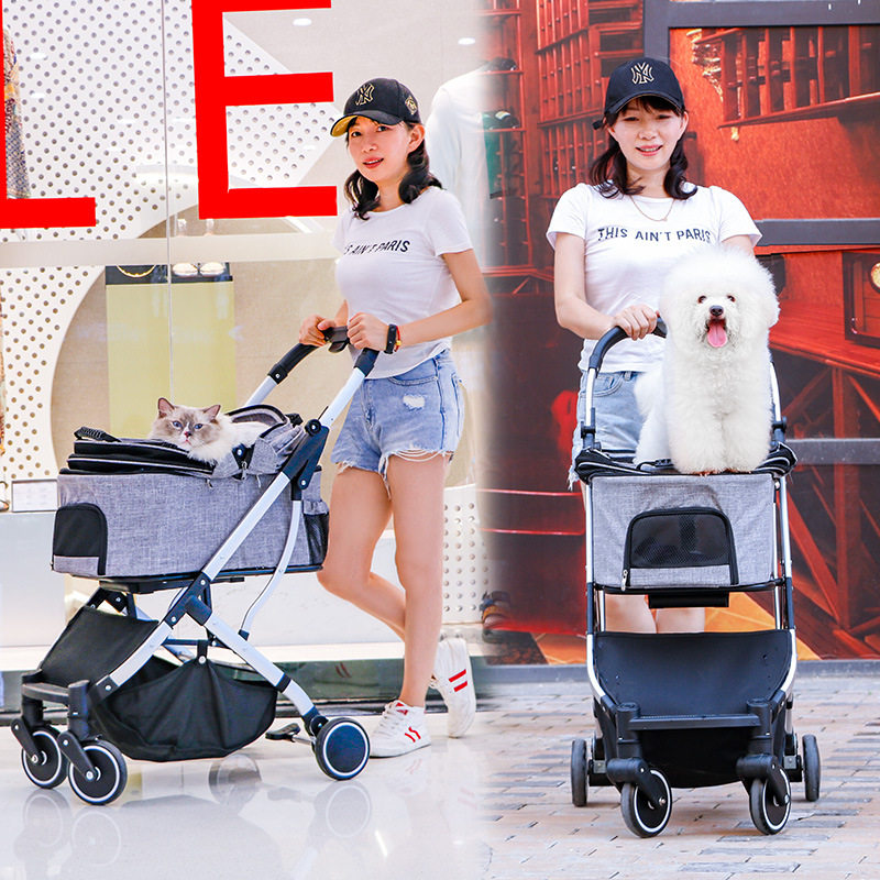 Dog trolley Separation cat trolley pet go out trolley one-click car cradle separation