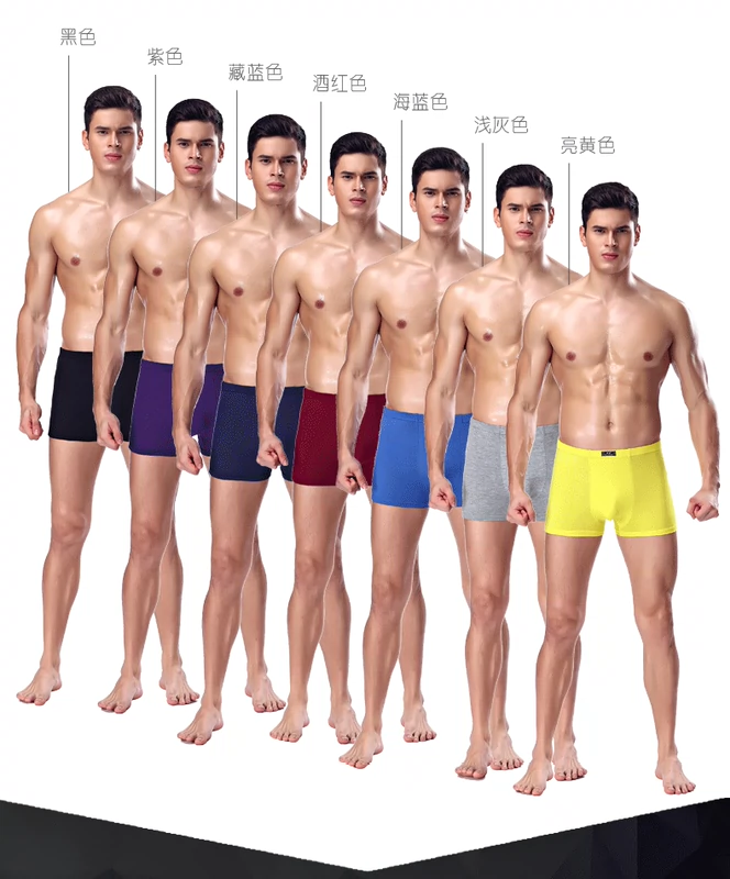 4 Hộp Quà Tặng Nam Đồ Lót Nam Boxer Nam Đồ Lót Thanh Niên Thể Thao Kích Thước Lớn Lỏng Thở Boxer