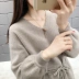 Phiên bản Hàn Quốc đầu xuân mới 2019 rất được ưa chuộng với áo len cổ chữ V dày, áo len dài tay thời trang nữ mỏng - Áo / áo thun áo nữ đẹp Áo / áo thun