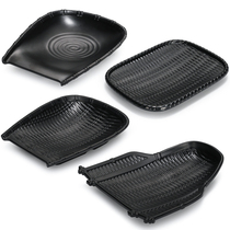 Kebai Jammemine Snack Pan Black Creative Bamboo Choreography Tray Plastic Imitation Porcelain Bar Restaurant Cool Vegetable Barbecue Commercial