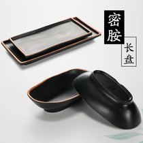 Kaibo Yamylamine Hot Pot Restaurant Grill Plate Creative Imitation Plastic Rectangular Grilled Pork Flat Plate Cold Cai Commercial