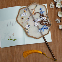 Ancient style Suzhou embroidery Group fan handmade double-sided embroidery fan Chinese style court embroidery beauty fan costume props gift