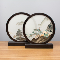 Embroidery ornaments Suzhou double-sided embroidery desktop ornaments creative table embroidery beauty retro table screen Chinese style business gifts