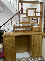 Guangzhou solid wood desk integrated cabinet home office computer desktop table with drawer storage storage study table