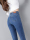High-Waisted Skinny Jeans for Women, Spring/Summer 2025 New Style, Slimming, Height-Enhancing, Tight-Fitting, Black, Cropped, Thin Pants