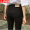 Black single pants with medium waist and long pants