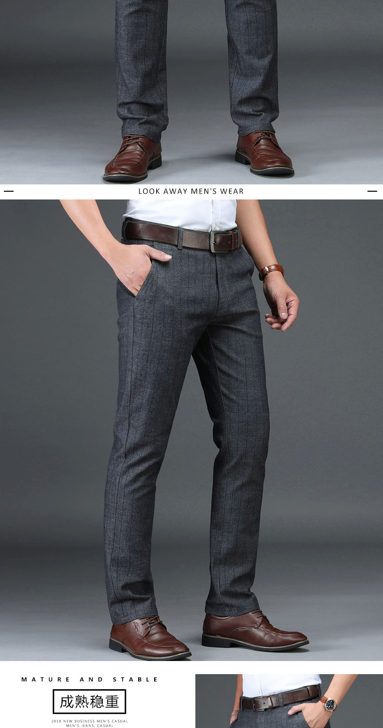 Quần nhung nam cộng với quần âu, quần lửng ống rộng cho nam quần jogger nam