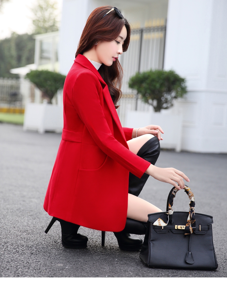 Phiên bản hàn quốc mùa thu đông 2019 áo khoác len mới ấm áp và thoải mái cho nữ tay dài dày lên - Áo Hàn Quốc áo khoác dạ trung niên
