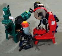 Fire pipe Three sets of pressure tank Rolling trough electromechanical dynamic hydraulic trench machine cutting pipe machine open-hole machine hydropower pipe installation