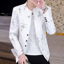 2021 new spring mens casual small suit Korean version of the trend slim suit Ruffian handsome single coat male student