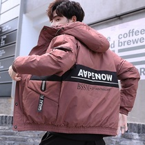 2020 new fashion handsome short cotton coat mens winter coat Korean version of the student winter mens down cotton suit