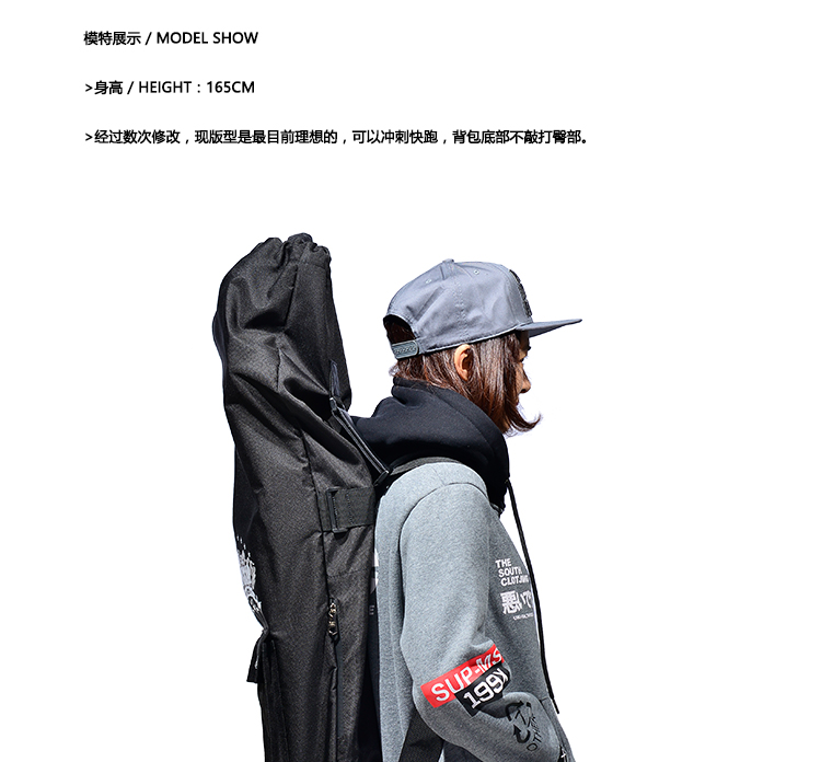 Mackar thiết kế ban đầu túi trượt vai vai túi trượt ván nhảy hip hop ban dài gói gói đôi rocker ba lô - Trượt băng / Trượt / Thể thao mạo hiểm giày trượt 2 bánh gót