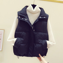 Cotton vest female 2021 autumn and winter New Korean version of loose Joker outside wear down cotton vest shoulder horse jacket jacket