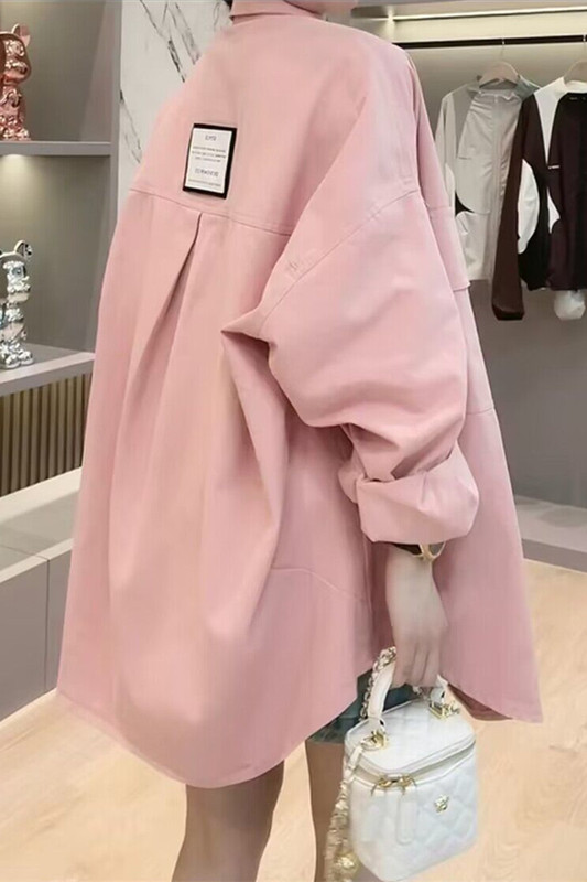 European-Style Washed Denim Cotton Shirt for Women, Thin Style, 2024 Spring New Casual Loose Versatile Top Jacket