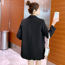 Rear Open Fork Small Suit Jacket Woman 2022 Chunqiu New Korean version Leisure 100 Lap Superior Design Sensation West Suit Jacket