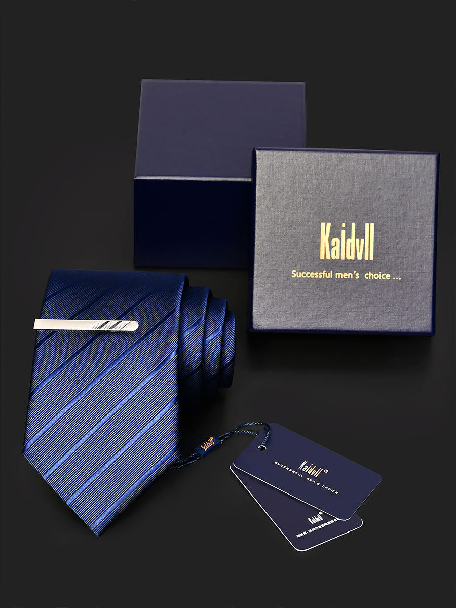 Blue Tie Men's Formal Business Zipper Style Wedding Groom No-Tie Men's Hand-Tied Black Lazy No-Knot Trendy