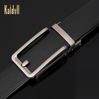 Belt Men's Genuine Leather Pin Buckle Cowhide Belt Business Casual Young Student Men's Trouser Belt Trendyy Young People