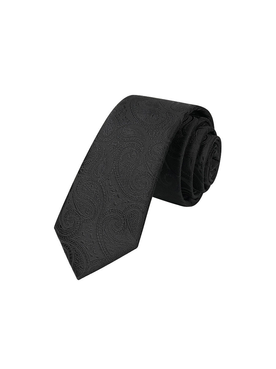 Men's Black Tie, Zipper Style, Korean Style Formal Business Narrow Tie, Lazy No-Knot Zipper Tie, Trendy