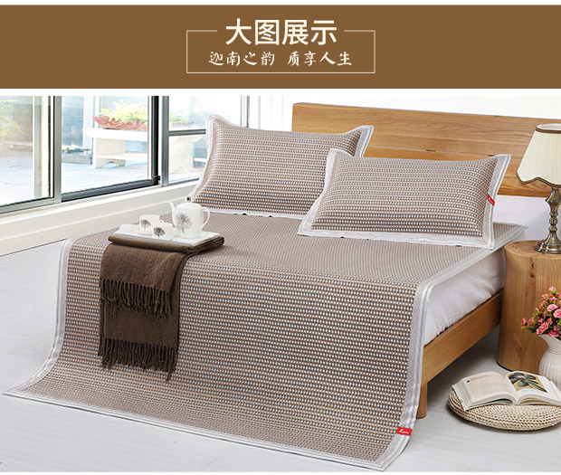 Canaan mat 1,8m giường gấp điều hòa không khí mat mềm 1,2 mùa hè tre than dày băng lụa 1,5 m ghế mây - Thảm mùa hè chiếu cao su non 5d