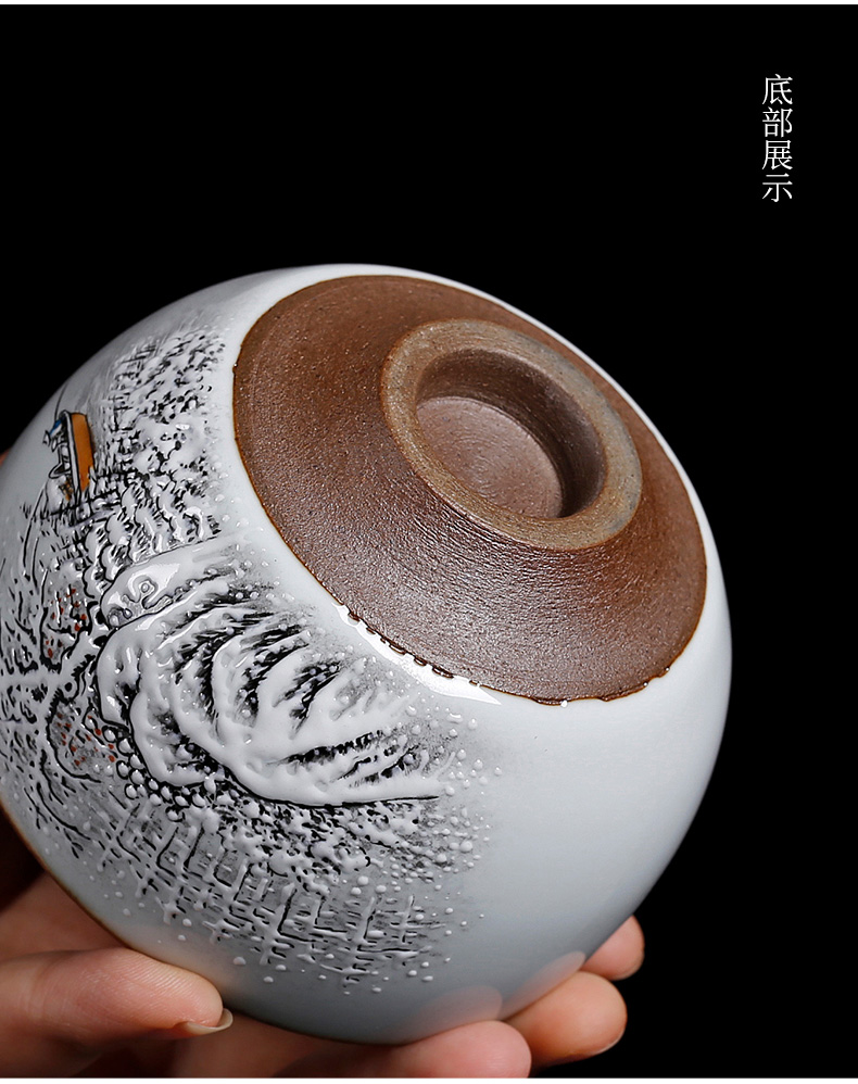 Tea seed, jingdezhen up manual pure hand - made ceramic masters cup kung fu Tea cup sample Tea cup but small Tea cups