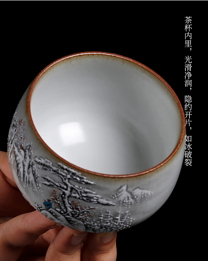 Jingdezhen your up pure hand - made ceramic masters cup on cups can keep sample tea cup your porcelain teacup individual cup