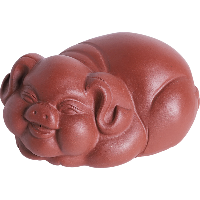 The Pet pig lovely purple sand tea tea art furnishing articles sitting room zodiac ceramic can keep individuality creative play tea tea