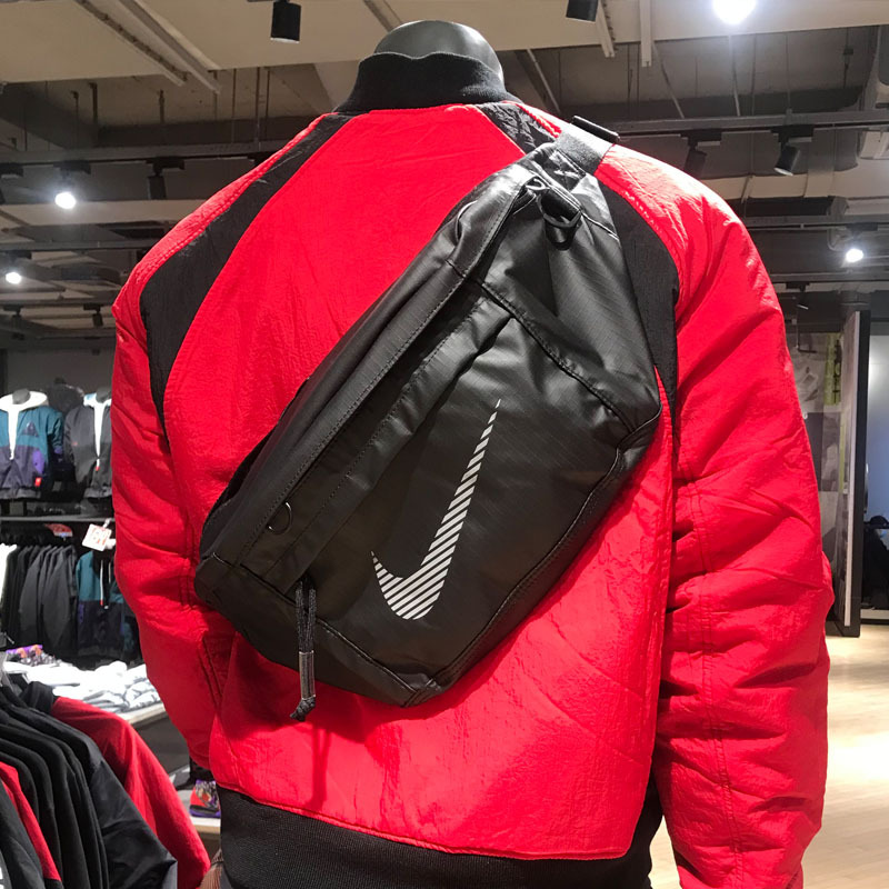 Nike Nike Casual Sports Waist Bag Unisex Chest Bag Wang Yibo Same Style Large Crossbody Shoulder Bag Db4697-010