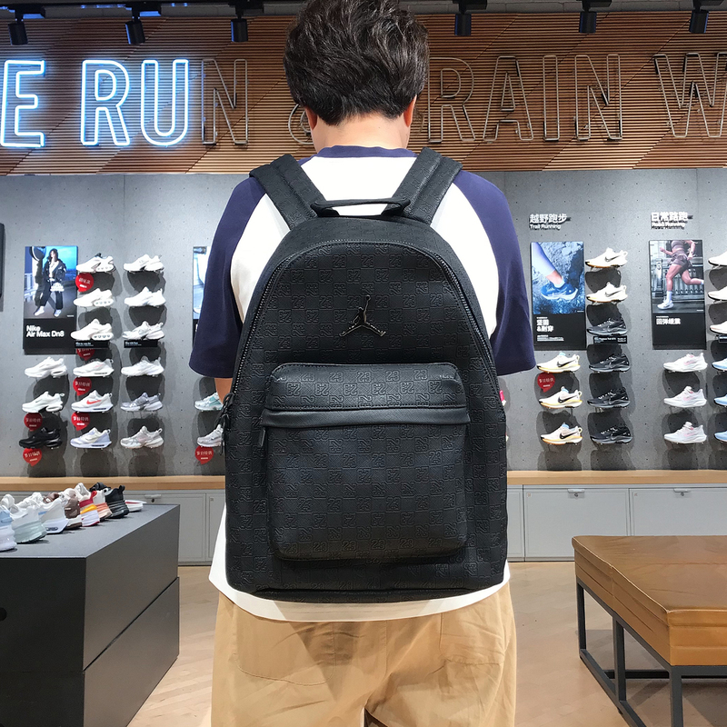 Nike Jordan Casual Aj All-Over Printed Pu Computer Backpack Student School Bag for Men and Women Hv1621-010