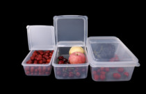 Transparent plastic fresh-keeping box flip-top rectangular supermarket commercial thickened dry goods sundries storage box half-open storage box