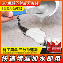 Plugging king Quick-drying cement mortar quick-drying water does not leak roof roof waterproof plugging material Coating glue plugging spirit