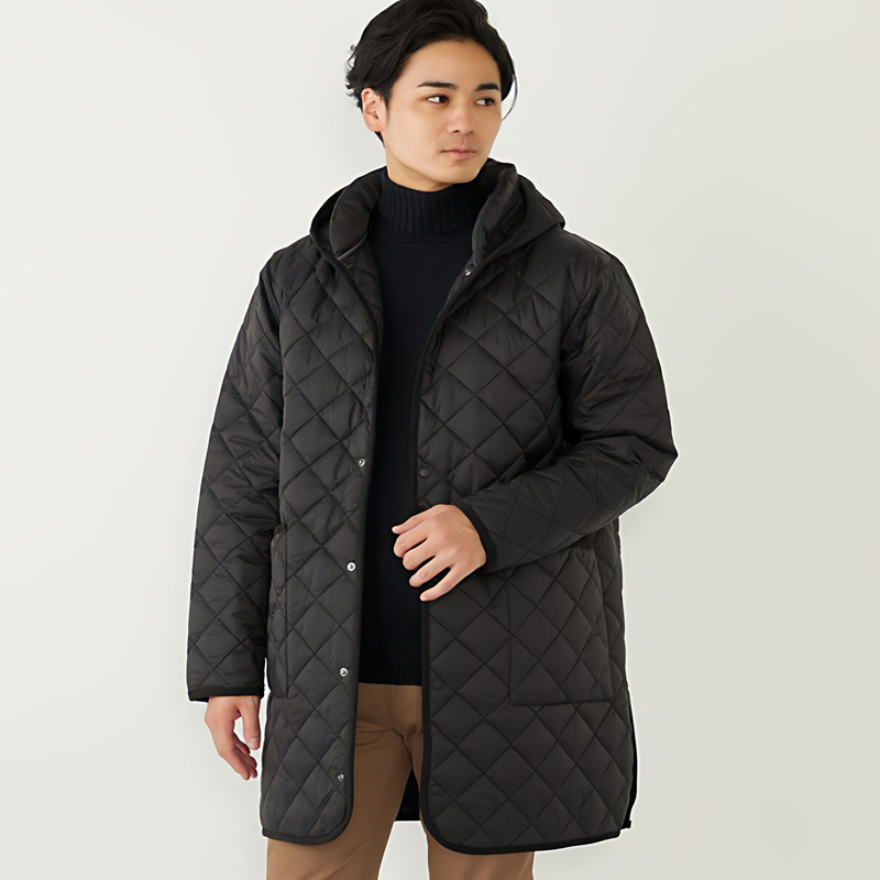 Shp1S Colors Recycled Material Sorona Hooded Warm Mid-Padded Quilted Coat Cotton Jacket