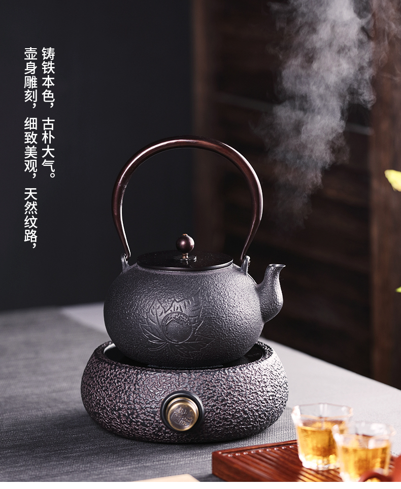 Love iron pot of household electricity TaoLu cast iron pot of boiling tea teapot suit Japanese tea stove boiling pot of tea