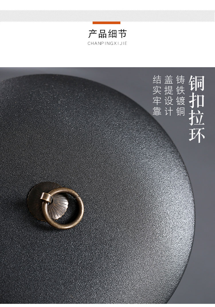 Love tea cake box of puer tea cake tea pot home caddy fixings ceramic seal pot store black pottery can be customized