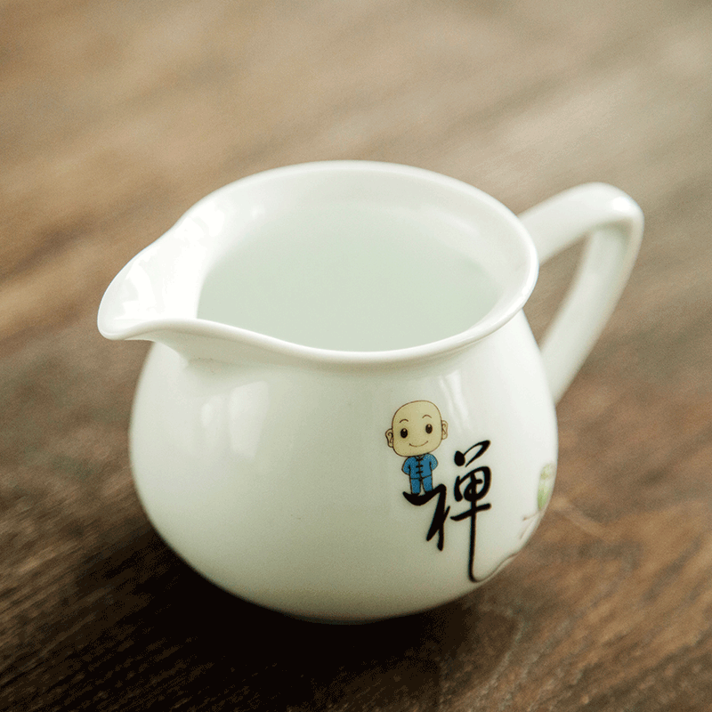 Love white porcelain and ceramic fair keller cup) suit tea ware points a single fair cup kung fu tea cups