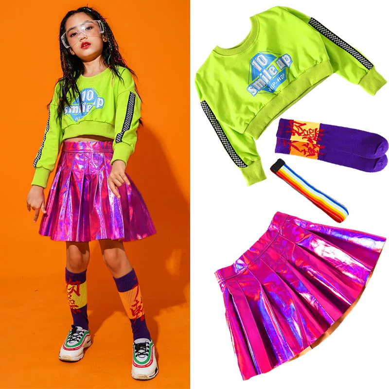 Trang phục khiêu vũ Jazz trang phục trẻ em cô gái đường phố phù hợp với chàng trai hip hop quần áo thủy triều hiphop hiệu suất quần áo