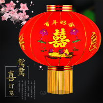  New Year Lantern pendant Wedding New Years Day Spring Festival New Year Chinese outdoor waterproof palace lamp Antique balcony flocking lantern