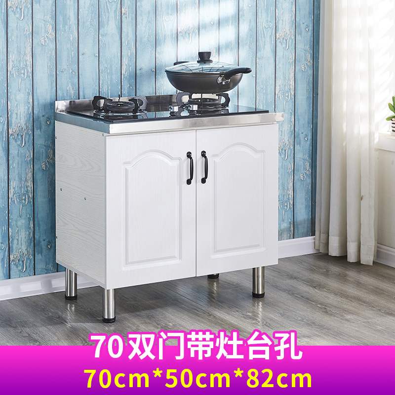 Simple gas stove cabinet cabinet integrated stainless steel sink cabinet assembled cabinet Home bowls Economy Type of rental