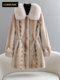Cormusse fur all-in-one coat women's new winter thickened and warm imitation mink velvet fox fur top