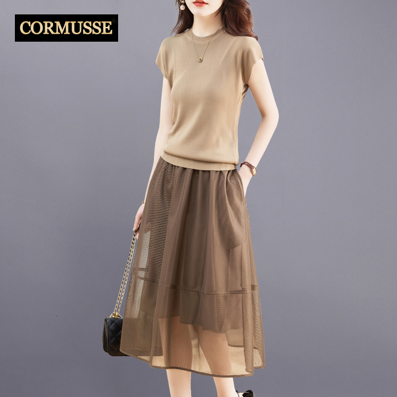 Cormusse High-End Dress 2026 New Women's Summer Elegant and Fashionable Age-Reducing Slimming Popular Suit Dress Cormusse High-End Dress 2026 New Women's Summer Elegant and Fashionable Age-Reducing Slimming Popular Suit Dress