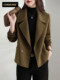 Cormusse double-sided wool short coat for women 2025 winter new small suit collar wool coat
