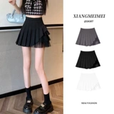 Белая летняя юбка в складку, небольшая дизайнерская мини-юбка, А-силуэт, тренд сезона