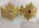 Thai jewelry gold ear clip necklace earrings set belt tiara clothes headwear accessories clothing