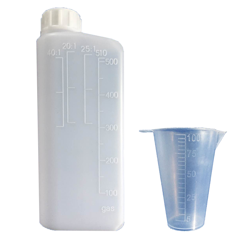 Agricultural lawn mower two-stroke gasoline proportioning pot oil gasoline mixing pot comparison pot plastic oiling pot measuring cup