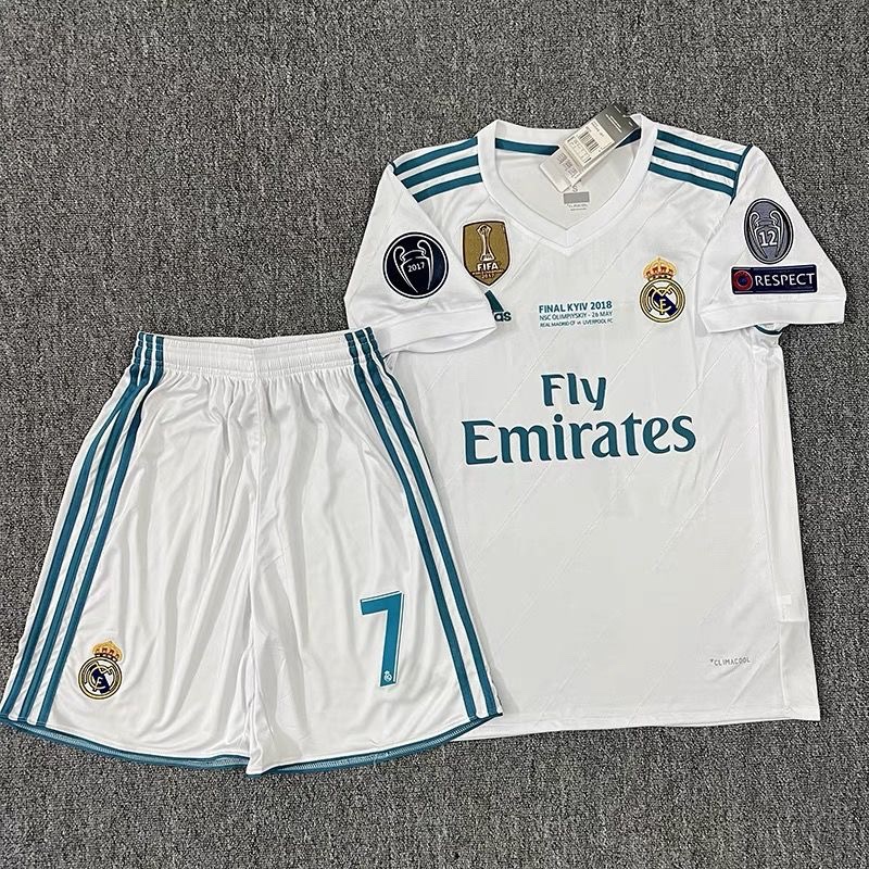 17-18 Real Madrid Season Player Fan Version Champions League Final No. 7 Cristiano Ronaldo Jersey No. 4 Ramos Modric