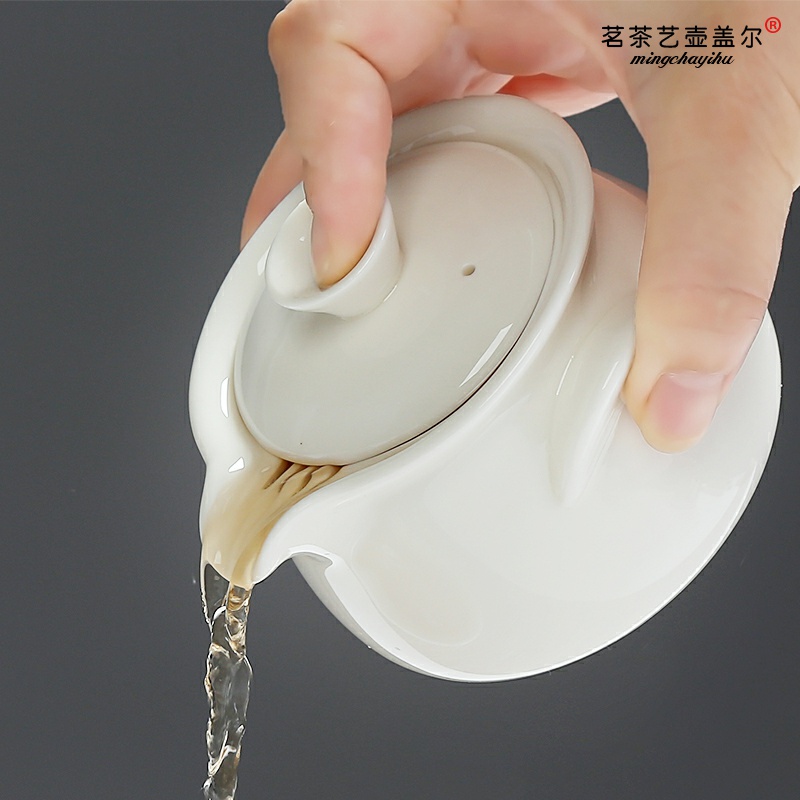 Hand Grip Jug Defied White Porcelain Ceramic Utilita Tea Accessories Three only cover Bowl Tea Cup Tea Bowl Filter Tea Bowl big number
