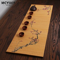 Tea Mat Bamboo Mat Tea Curtain Bamboo Tea Flag Painting Printed Zen tea Tea Mat Tea Dao Dry Foam Mat Tea Tray Mat Tea Dish 6 Gentleman