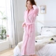 Áo ngủ mùa thu và mùa đông nữ flannel áo choàng tắm san hô lông cừu dài dày yukata dễ thương tie đồ ngủ nhà dịch vụ