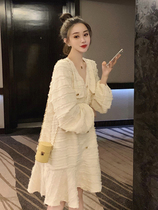 Terrier orange skirt First love skirt Forest design sense First love milk purple dress Light ripe culture quality foreign style female autumn