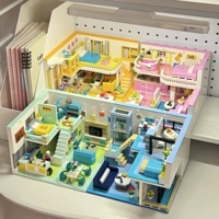 Конструктор, хижина, детская вилла, игрушка, подарок на день рождения